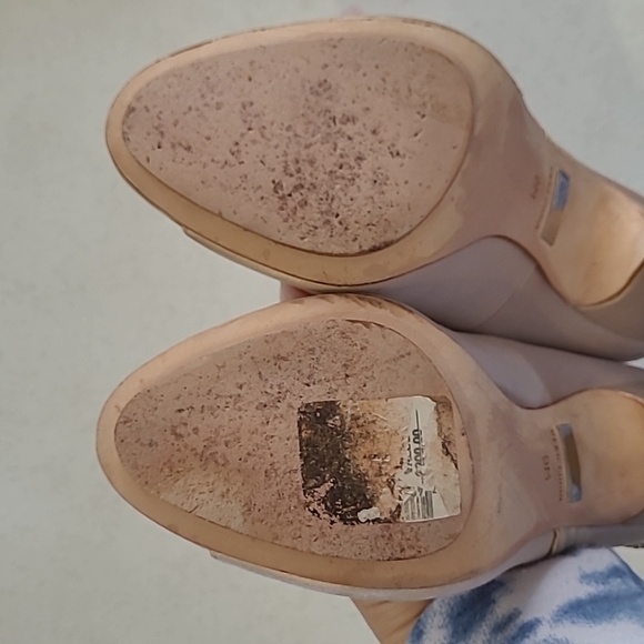 Badgley Mischka open toe heels with satin feel fabric size 9 - Picture 9 of 14